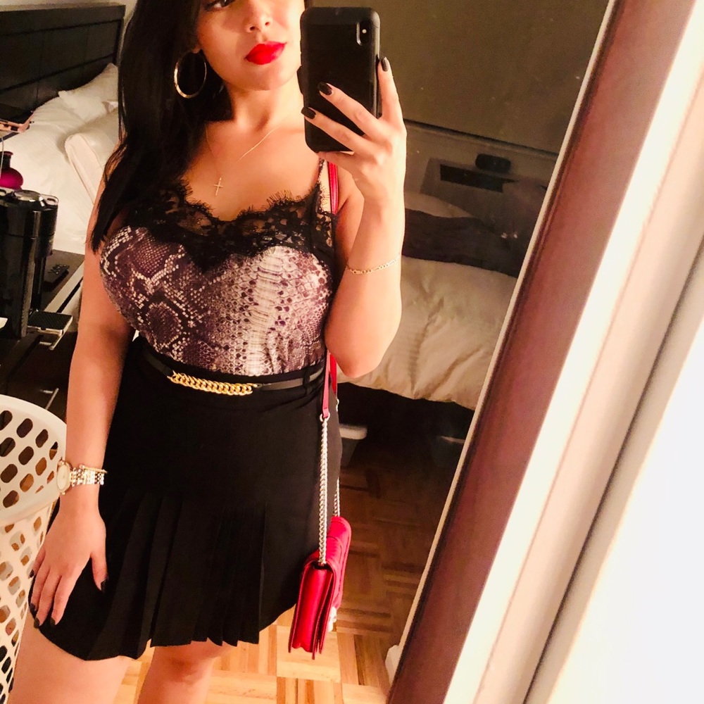 ZARA Skirt with Gold Chain Belt
